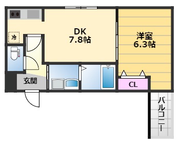 フジパレス諏訪ノ森3番館の間取り