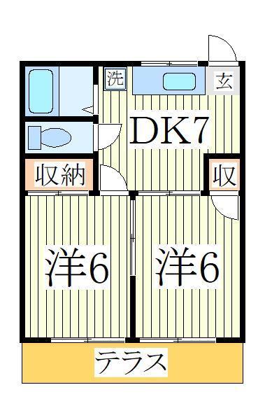 柏市永楽台のアパートの間取り