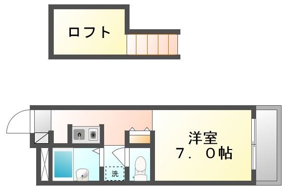 高松市春日町のアパートの間取り