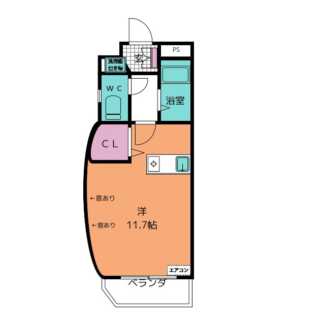 山之手通りＦＬＡＴの間取り