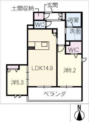 シャーメゾン日進通の間取り