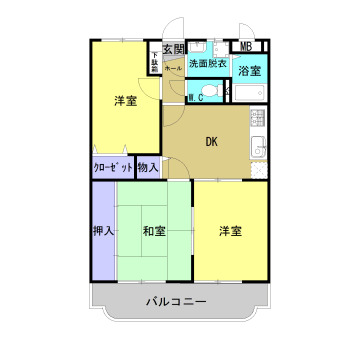 天草市八幡町のマンションの間取り