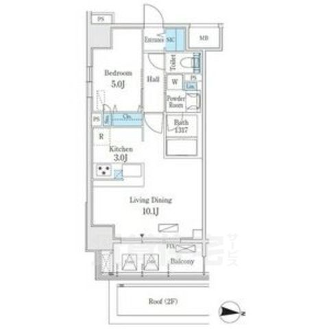 名古屋市中区千代田のマンションの間取り