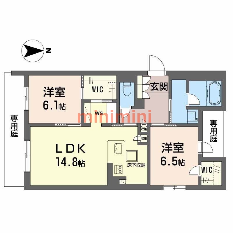 高槻市宮田町のマンションの間取り