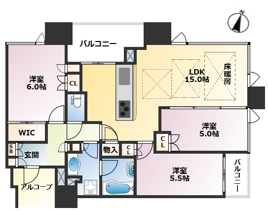 シティタワー梅田東の間取り