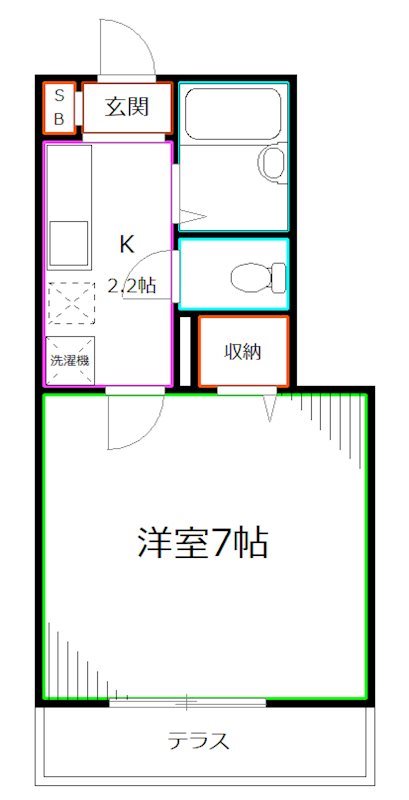 中野区本町のアパートの間取り