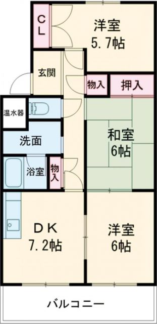 桑名市長島町松ケ島のマンションの間取り