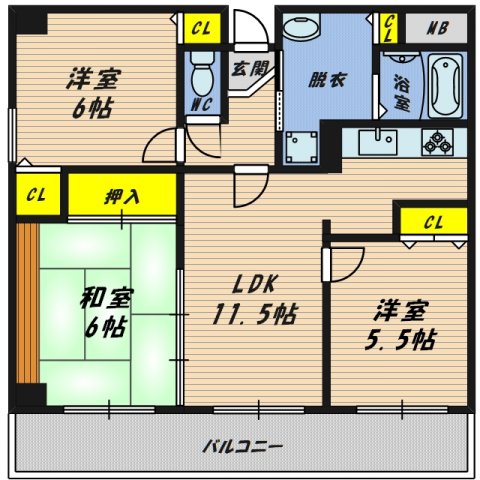 ハシエンダ北野の間取り