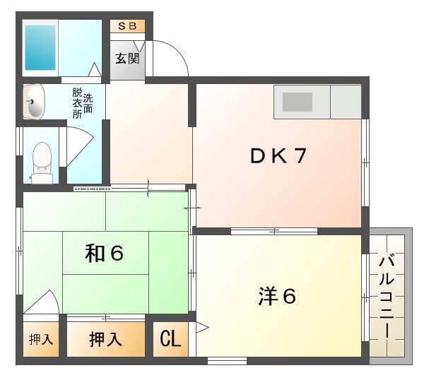 八雲ハイツの間取り