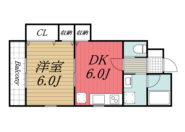 八街市中央のアパートの間取り