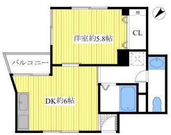 神戸市垂水区塩屋町のマンションの間取り