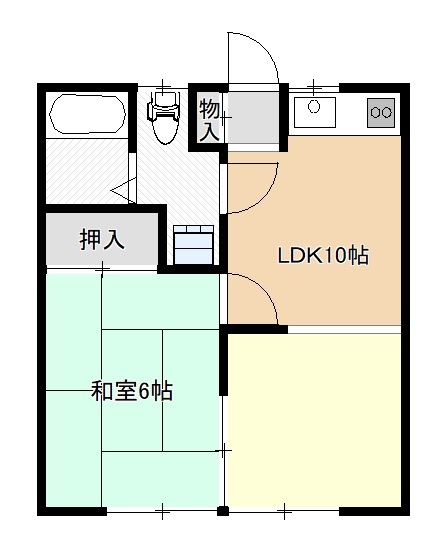 福志コーポの間取り