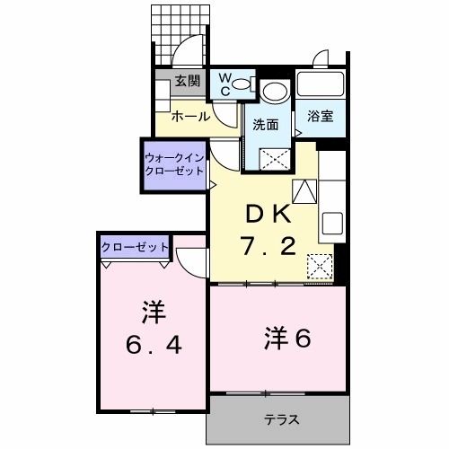 エピーメロンＤの間取り