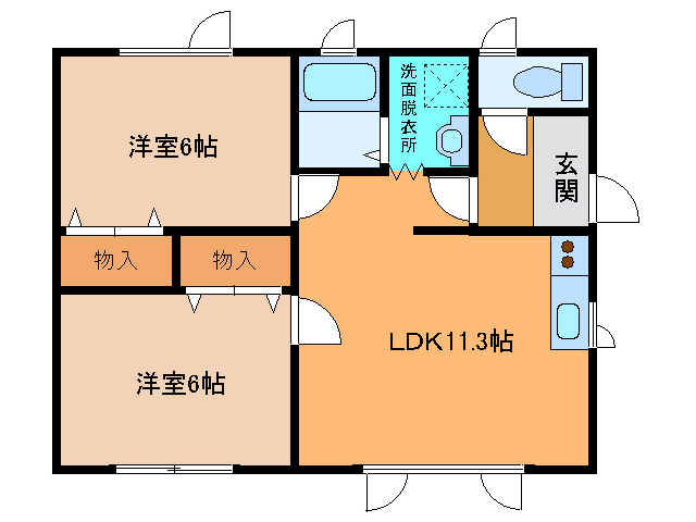 西7南39貸家(JA帯広かわにし邸)の間取り