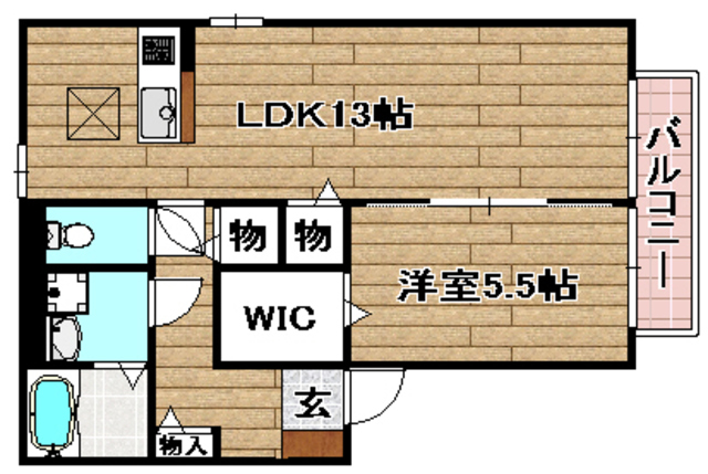 高槻市明野町のアパートの間取り