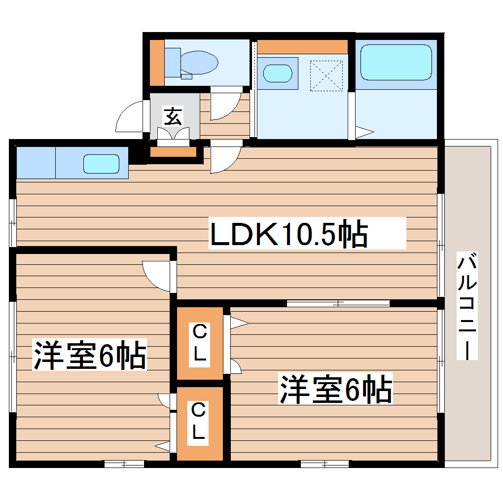 グランドハイムA棟の間取り