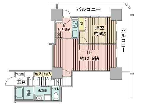 プライムアーバン札幌リバーフロントの間取り