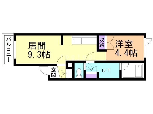 石狩郡当別町春日町のアパートの間取り