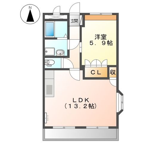 名古屋市守山区新守山のアパートの間取り