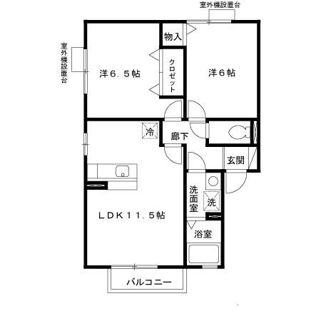 エリシオン日高 Ｂ棟の間取り