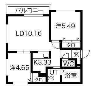 ゼスティ東札幌の間取り