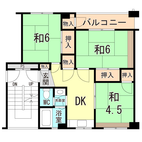 東垂水南住宅（３）の間取り