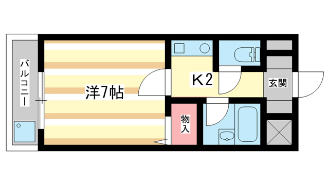 奈良市西木辻町のマンションの間取り