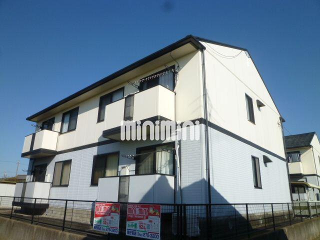 建物外観　中階段の軽量鉄骨造コーポタイプ