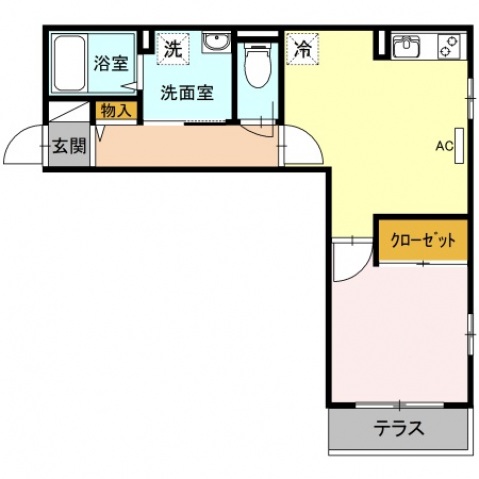 【川崎市川崎区殿町のアパートの間取り】