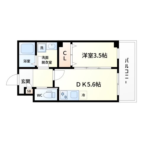 【大阪市住吉区遠里小野のマンションの間取り】