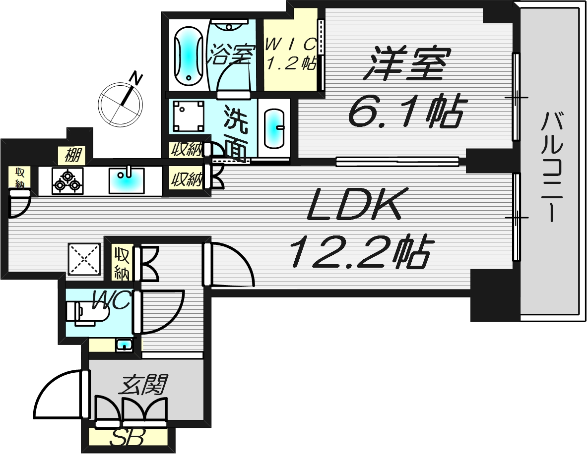 グランドメゾン上町台レジデンスタワーの間取り