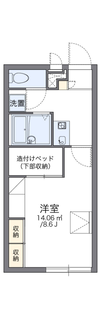 レオパレスノウスン　シュラインの間取り