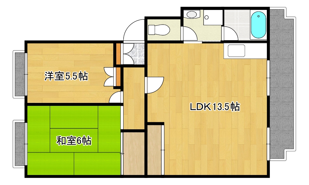 【第２仁井田マンションの間取り】