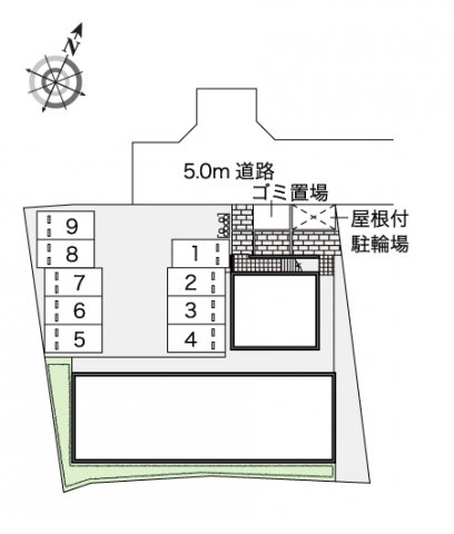 【レオパレスレインボー松ヶ丘の駐車場】