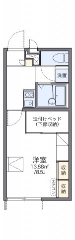 レオパレスレインボー松ヶ丘の間取り