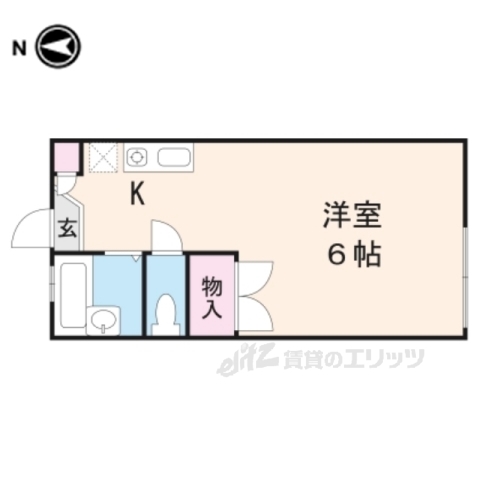 南丹市園部町小桜町のアパートの間取り