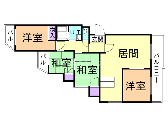 【グレイシャス宮の森の間取り】