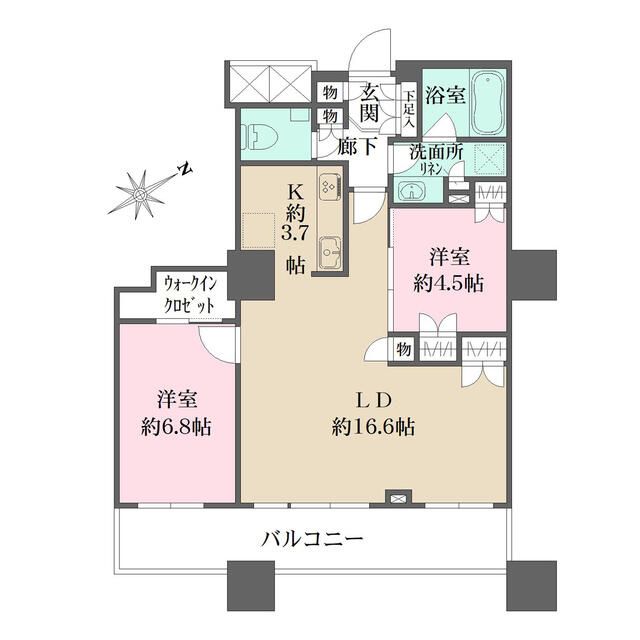 ザ・パークハウス西新宿タワー６０の間取り