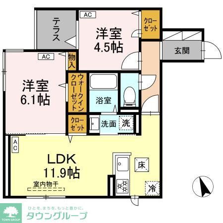 (仮)D-ROOM東四つ木Dの間取り