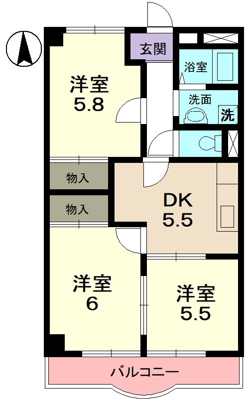 Oasis Makinoの間取り