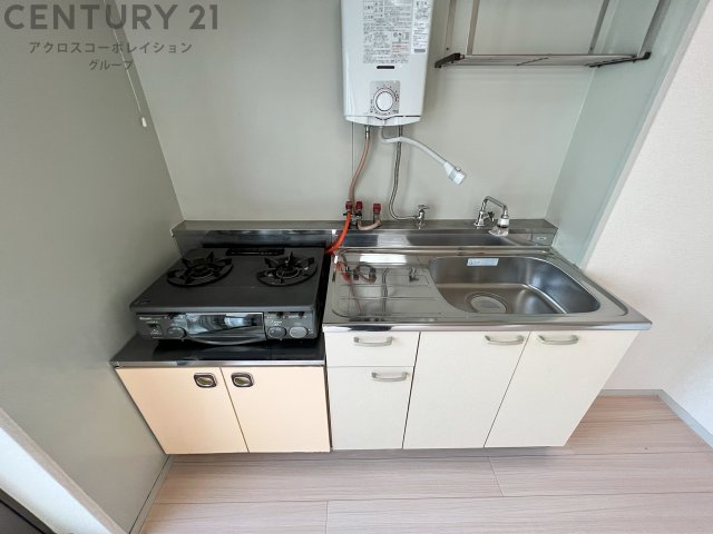 キッチン　2口ガスコンロ＆グリル！