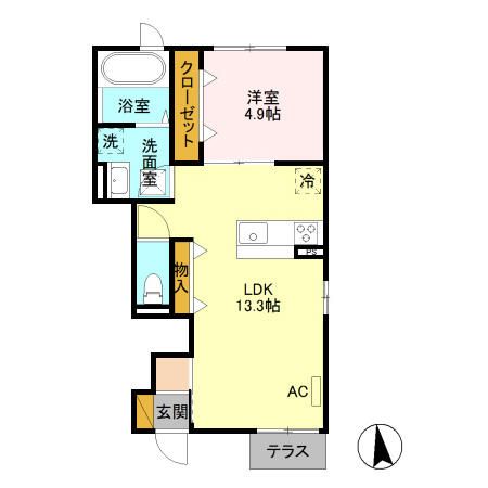 イリエール篠ノ井Ｄの間取り