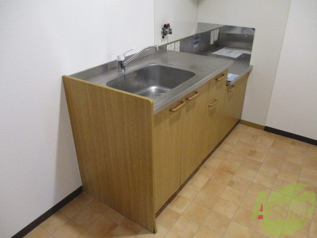 キッチン　ガスコンロ置けますね。