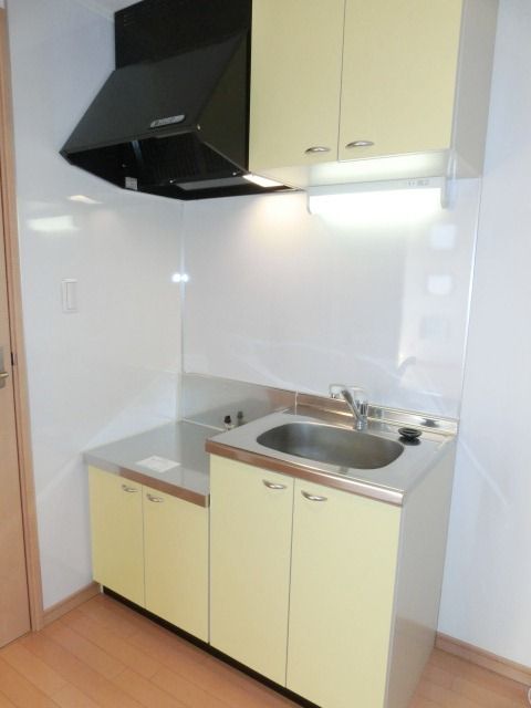 キッチン　２口ガスコンロ設置可能