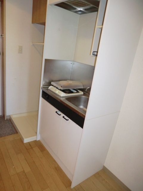 キッチン　ガスコンロ1口のシステムキッチン