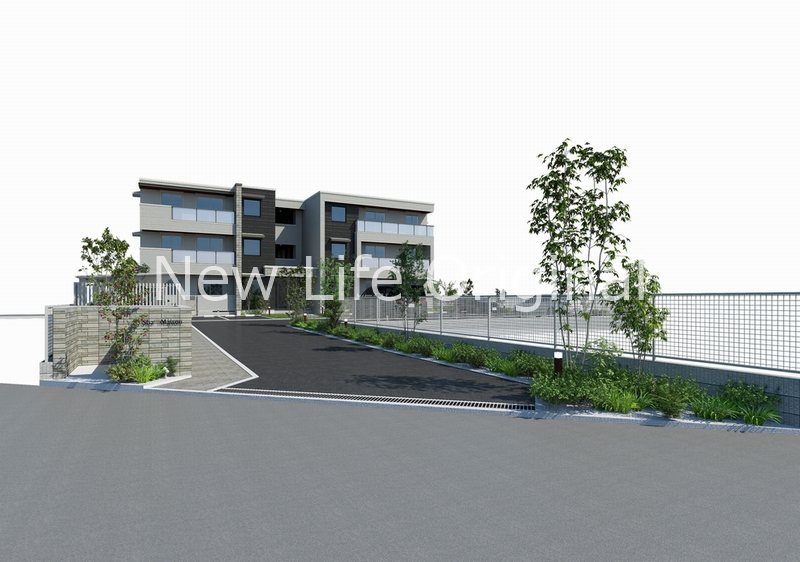 建物外観　新築建築中