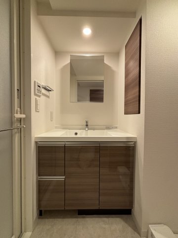 洗面設備　独立洗面化粧台が付いています