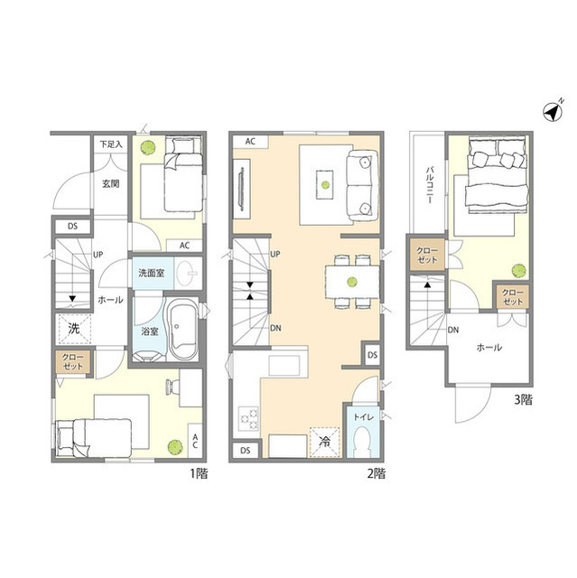 その他　家具・調度品等に関しては実際の賃貸住宅には含まれません。
