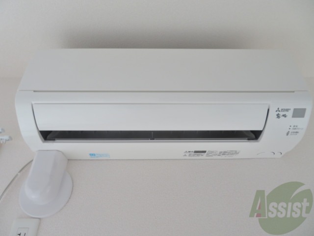 その他設備　ピカピカのエアコンが付いていました。寒暖対策ばっちり。