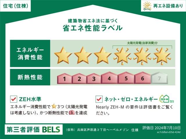 省エネ性能ラベル　ＢＥＬＳマーク　住棟